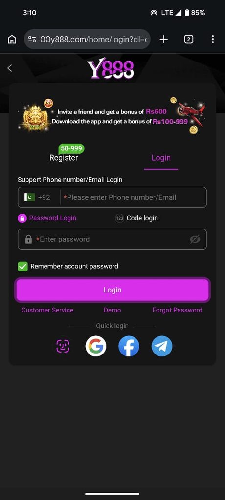 Y888 Login